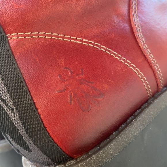 Fly London Roji Leather Lace Up Ankle Boots, Red - Picture 12 of 16